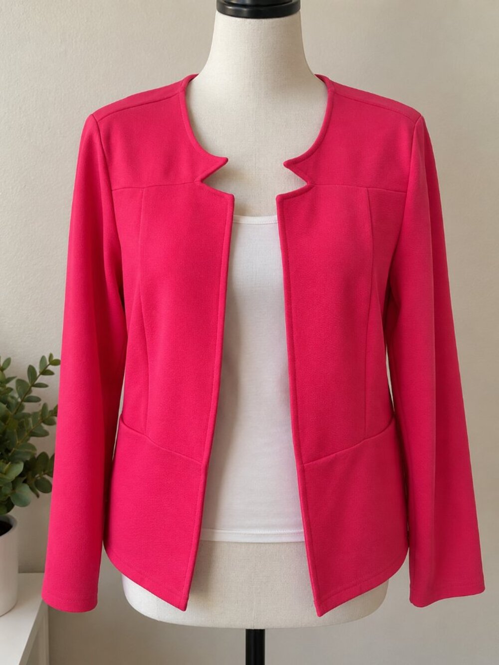 NWOT Shein Curve Hot Pink Open-Front Blazer/Jacket – 2XL
